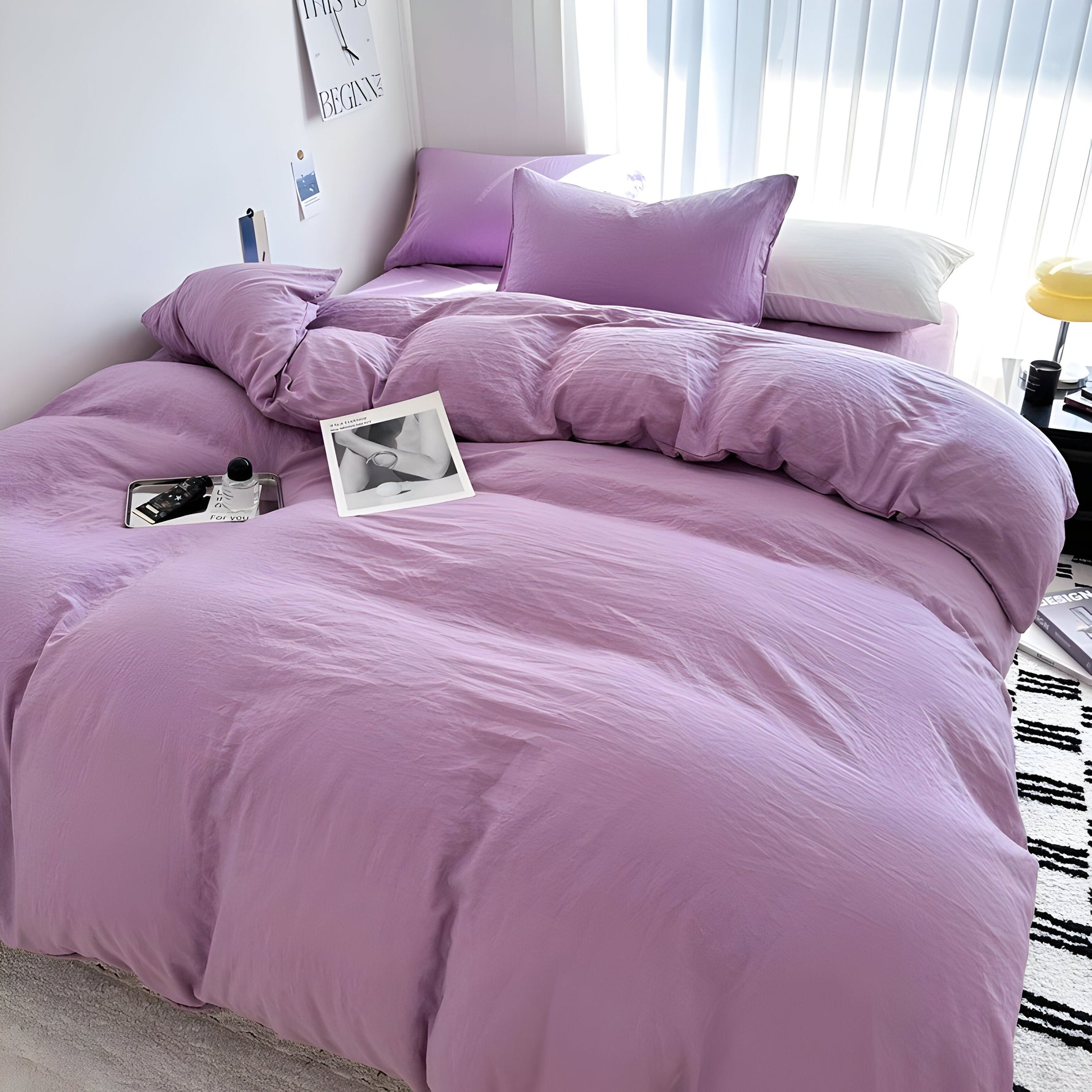 SerenityNest - Cotton Duvet Cover Set for Ultimate Sleeping Comfort