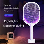 Rechargeable 2-in-1 Electric Fly Swatter and Insect Killer – 2500V Chemical-Free
