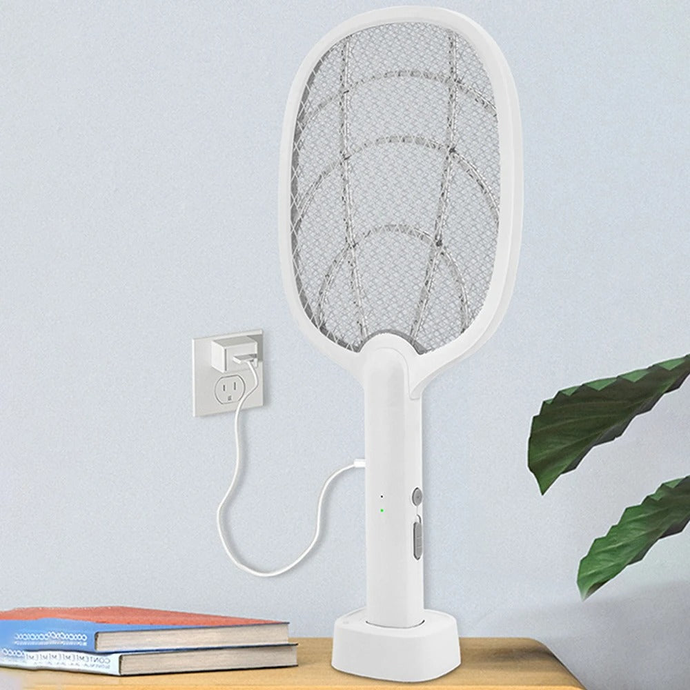 Rechargeable 2-in-1 Electric Fly Swatter and Insect Killer – 2500V Chemical-Free