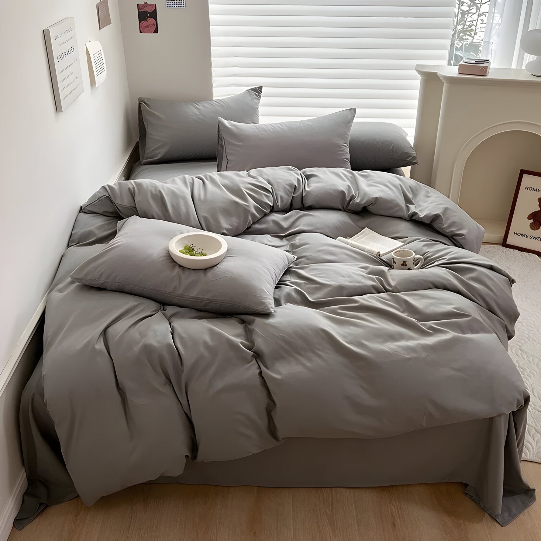 SerenityNest - Cotton Duvet Cover Set for Ultimate Sleeping Comfort