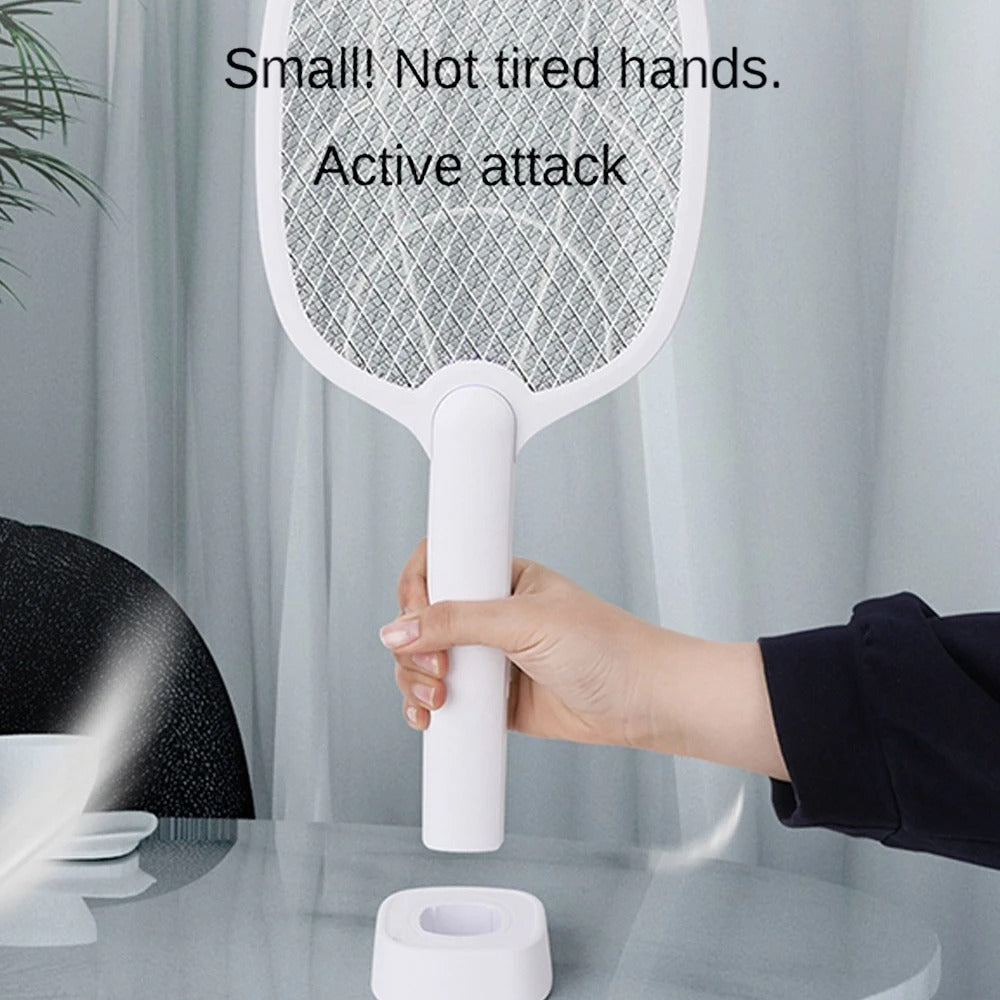 Rechargeable 2-in-1 Electric Fly Swatter and Insect Killer – 2500V Chemical-Free