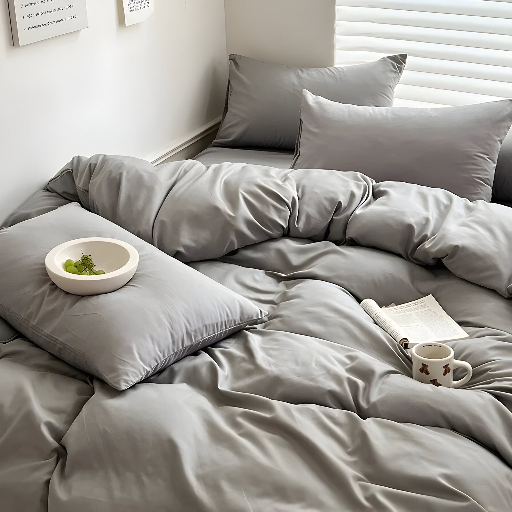 SerenityNest - Cotton Duvet Cover Set for Ultimate Sleeping Comfort
