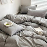 Cotton Duvet Cover Set in Solid Colors