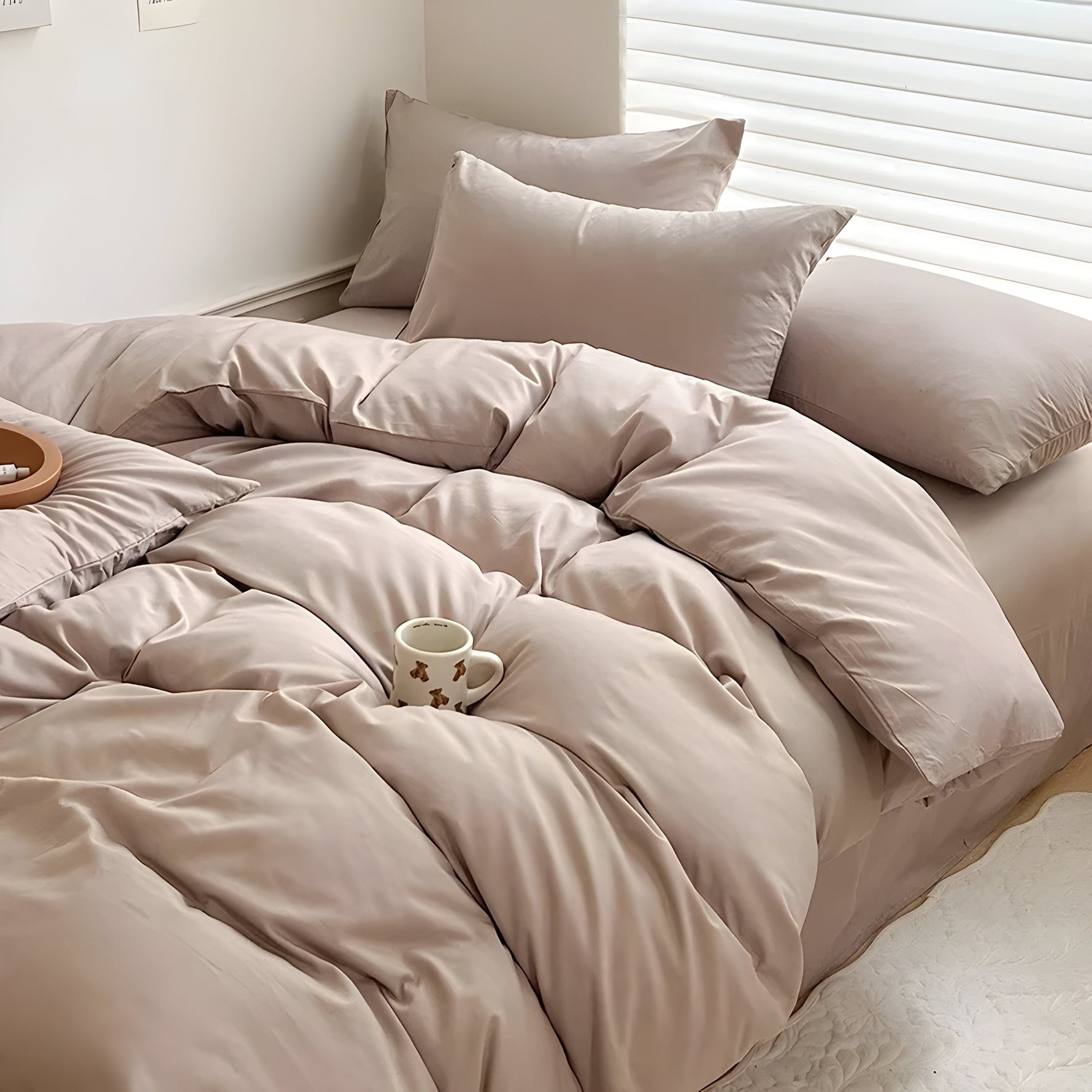 SerenityNest - Cotton Duvet Cover Set for Ultimate Sleeping Comfort