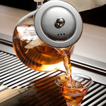 Heat-Resistant Glass Carafe with Stainless Steel Filter - CrystalBrew Mug