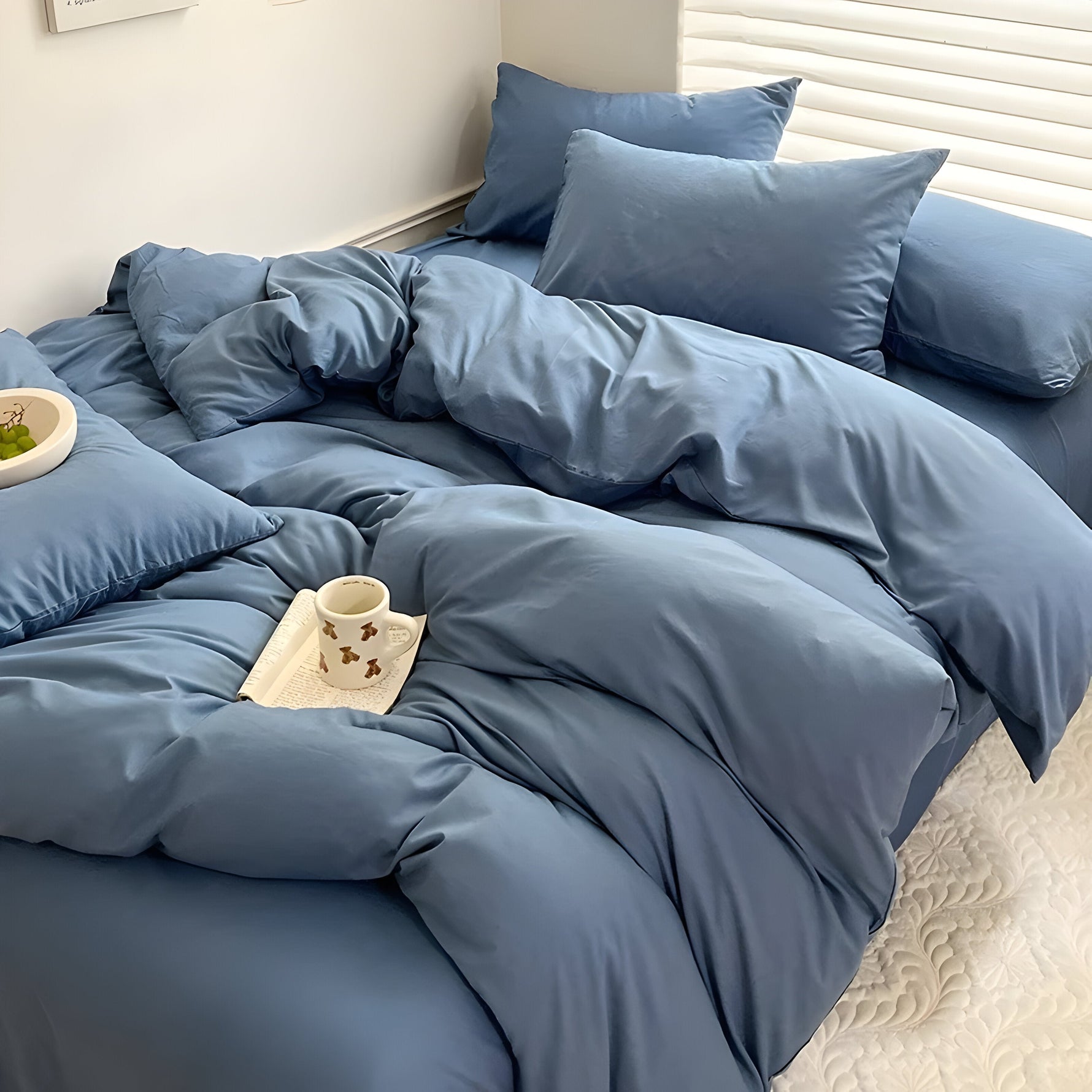 SerenityNest - Cotton Duvet Cover Set for Ultimate Sleeping Comfort