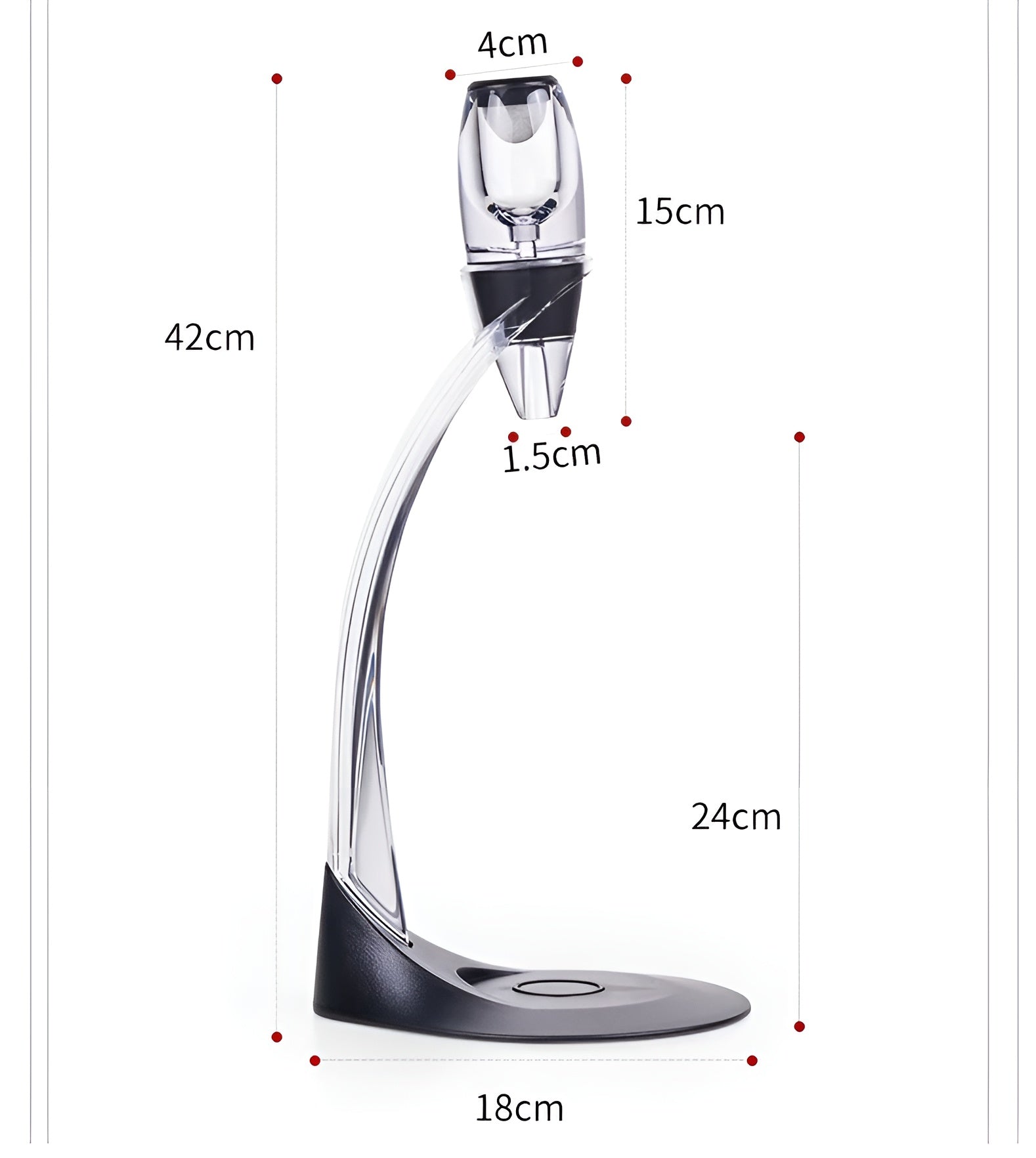 Dekanter mit Filter – Professioneller Ausgießer für Rotwein | Schneller Belüfter für Zuhause & Bar