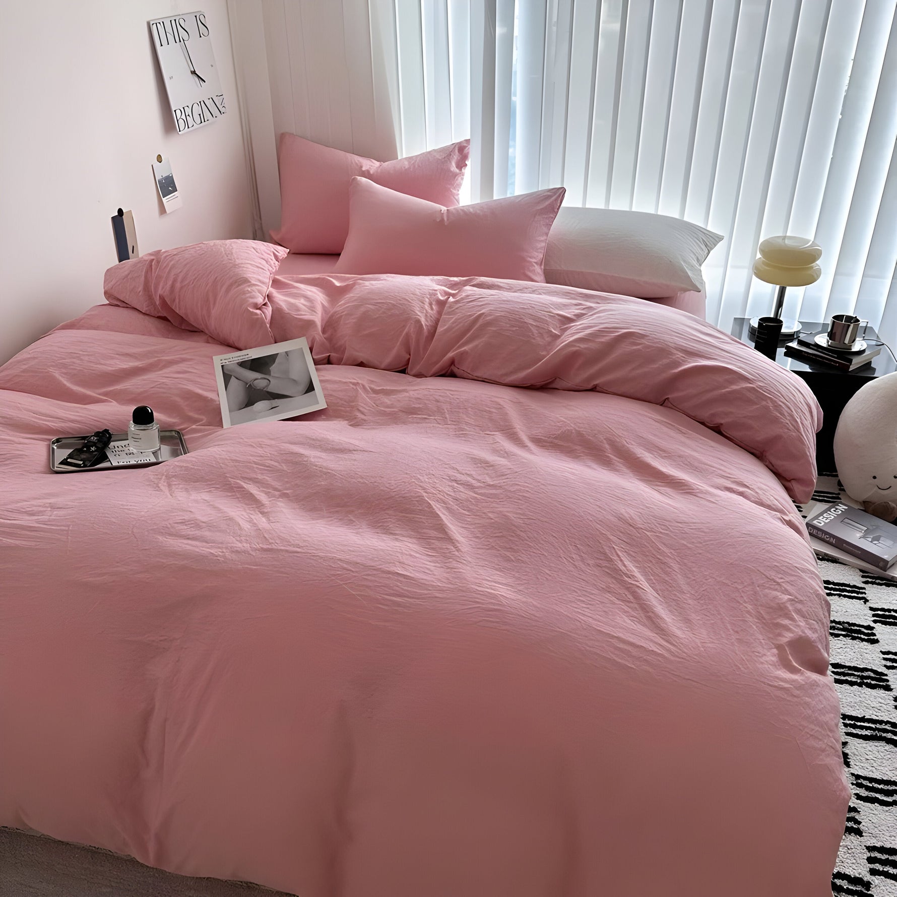 SerenityNest - Cotton Duvet Cover Set for Ultimate Sleeping Comfort