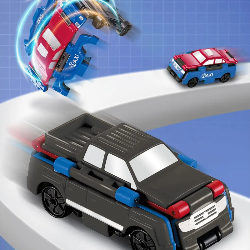 Creative toy cars with two sides for imaginative play