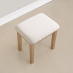 Vanity Table with Mirror and Padded Stool