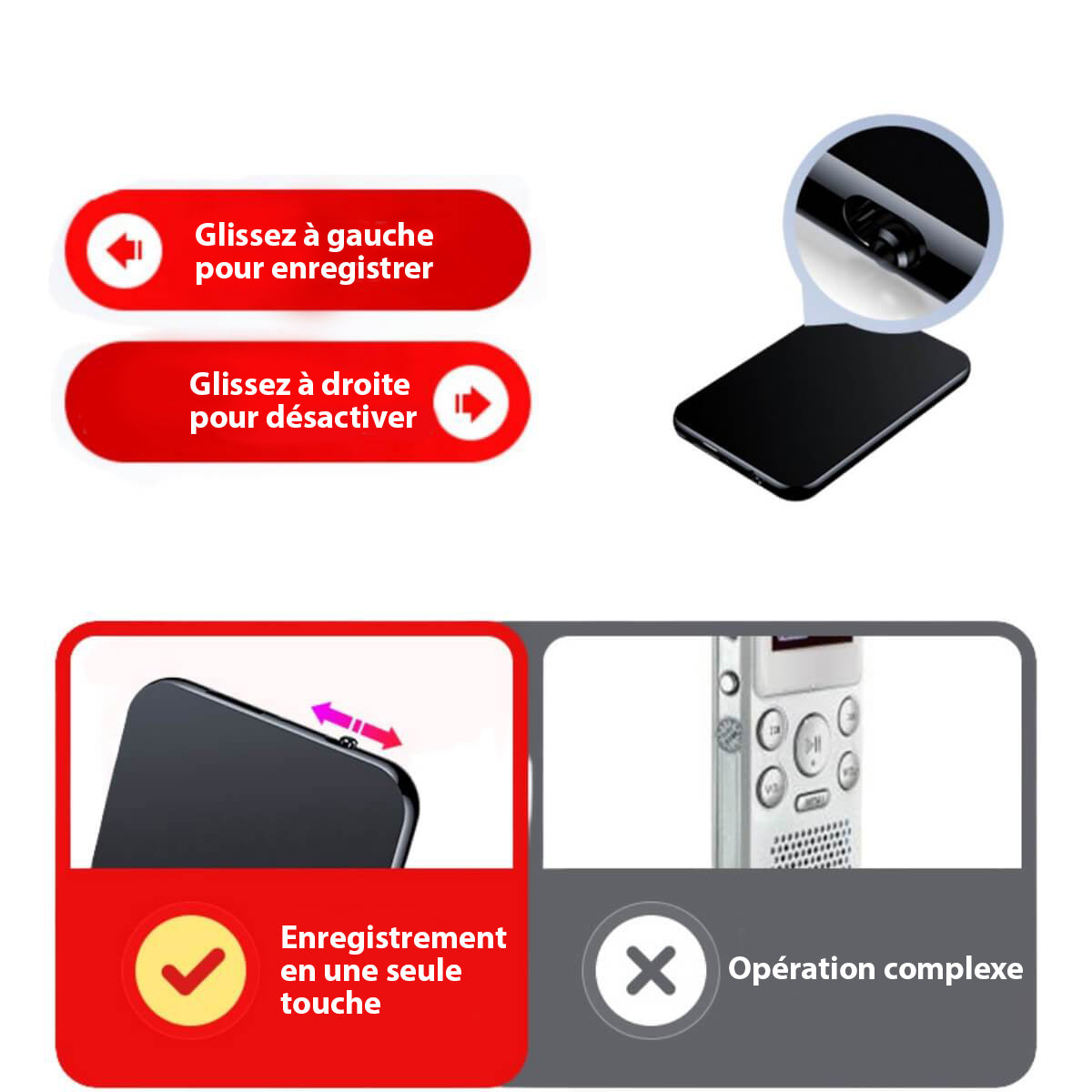 Harmony | Compact Mini Audio Recorder – Discreet Recording with Long Battery Life