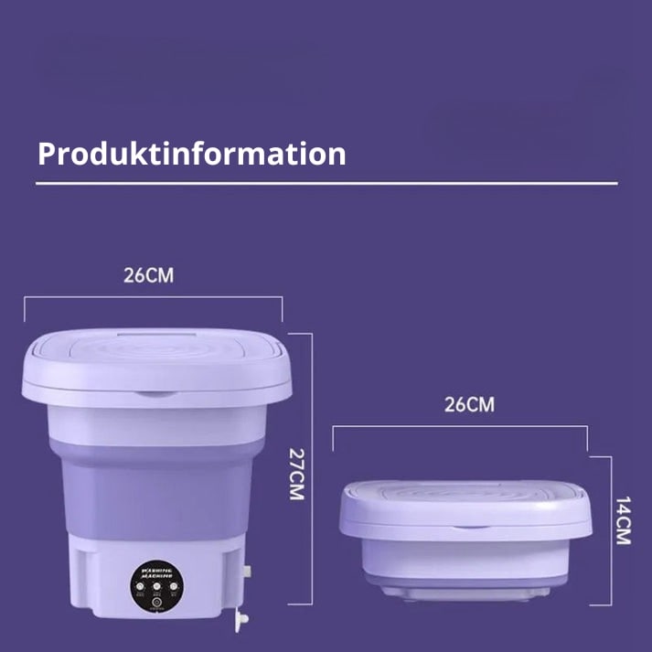 Kompakte Mini Waschmaschine für Reisen und Camping
