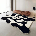 Contemporary Area Rug with Abstract Wave Design - Stylish Home Accent
