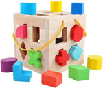 Wooden Cubes for Montessori: Shapes and Colors Learning Toy