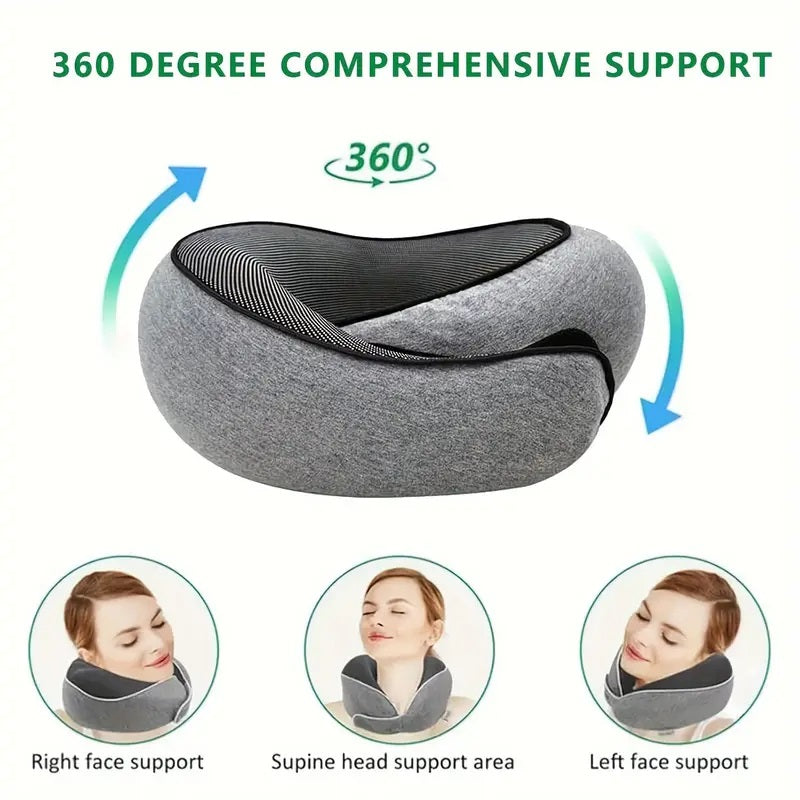 Travel Neck Pillow with Ergonomic Design