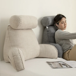 Adjustable pillow with armrests and back support
