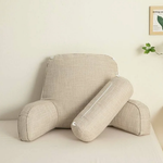 Adjustable pillow with armrests and back support
