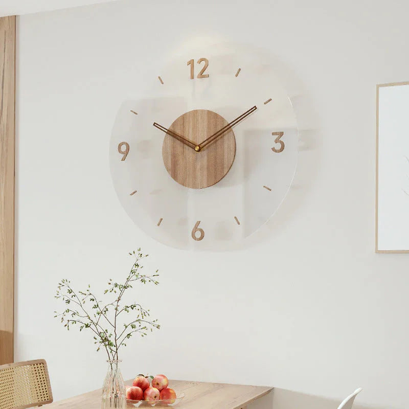 Elegante Holz Wanduhr - Stilvolles Design ohne Geräusche