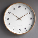 Elegant Wooden Wall Clock with Silent Mechanism