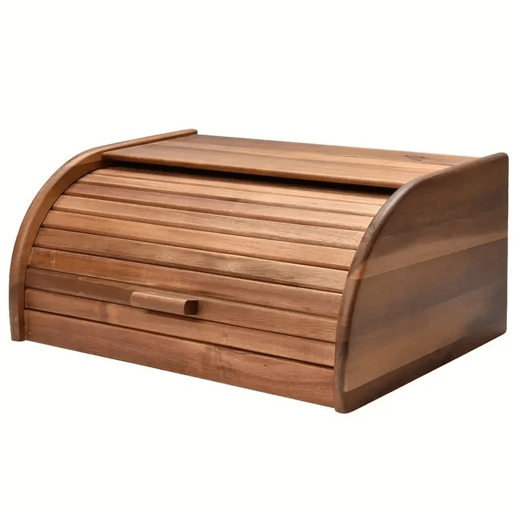 Stilvolle Brotbox aus Holz mit Rolltop – Frische für Ihre Küche