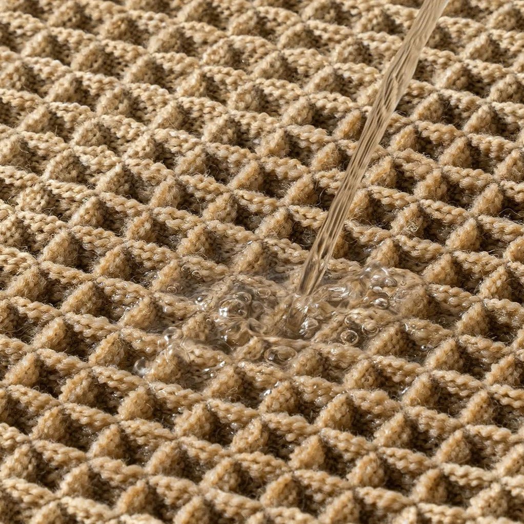Elegante Badezimmermatte mit rutschfester Unterlage und Waffeldesign