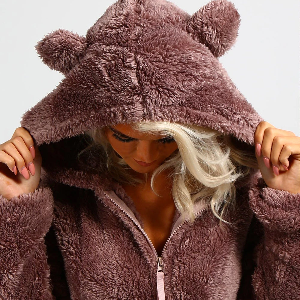 Gemütlicher Fleece Onesie für Damen | Perfekt für Zuhause