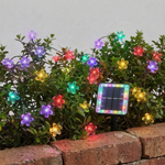 Solar-Powered Flower String Lights for Garden Decoration