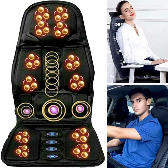 RelaxoPro | 8-Function Massage Cushion with Heat Function for Home and Car
