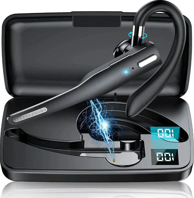 Wireless Bluetooth 5.1 Headset with Dual Microphone and Noise Cancellation