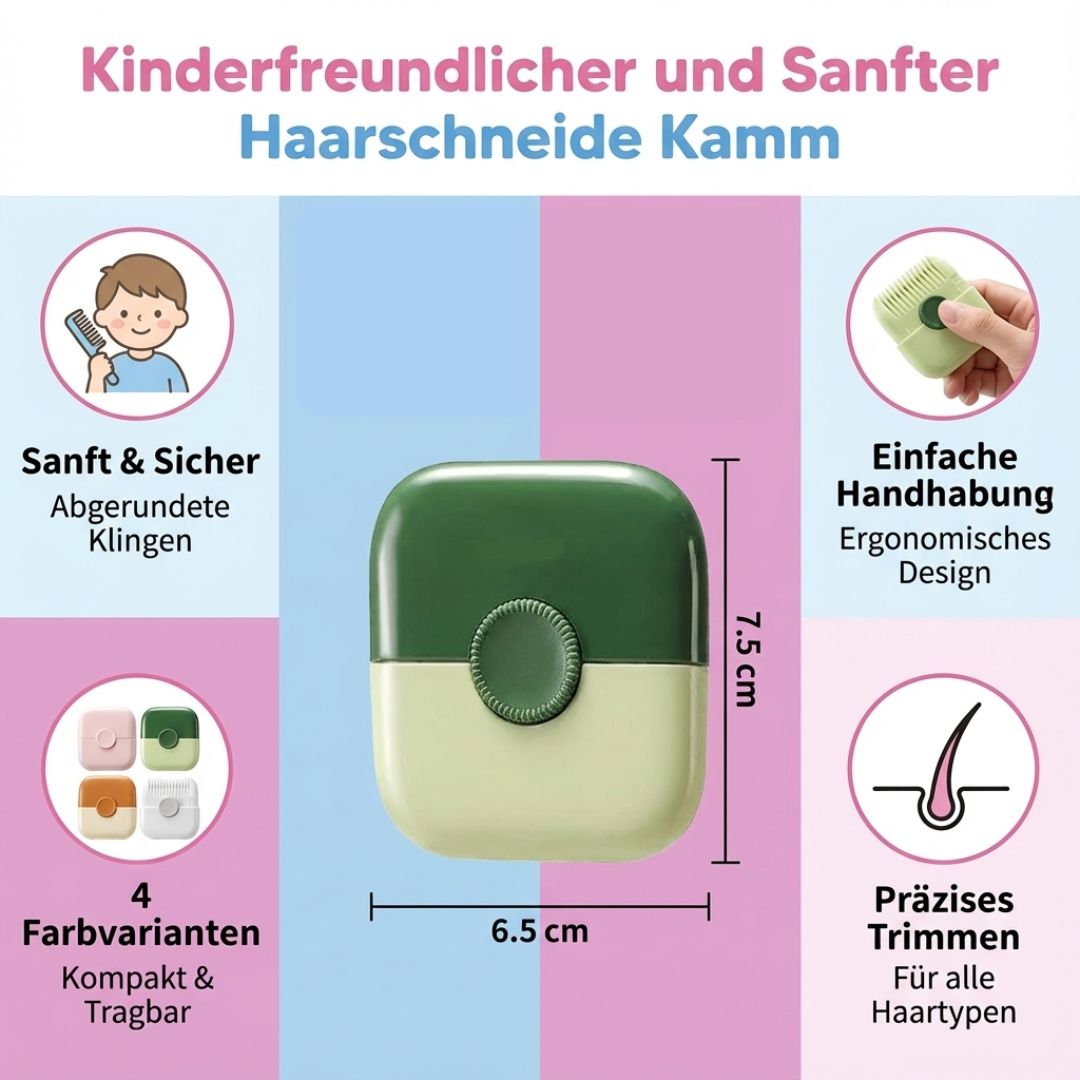 Gentle comb for children's haircuts