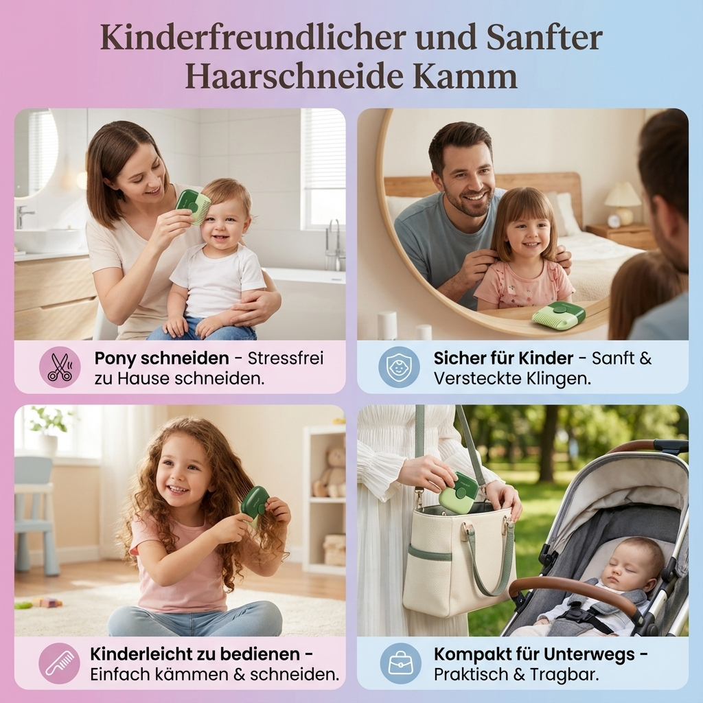 Gentle comb for children's haircuts
