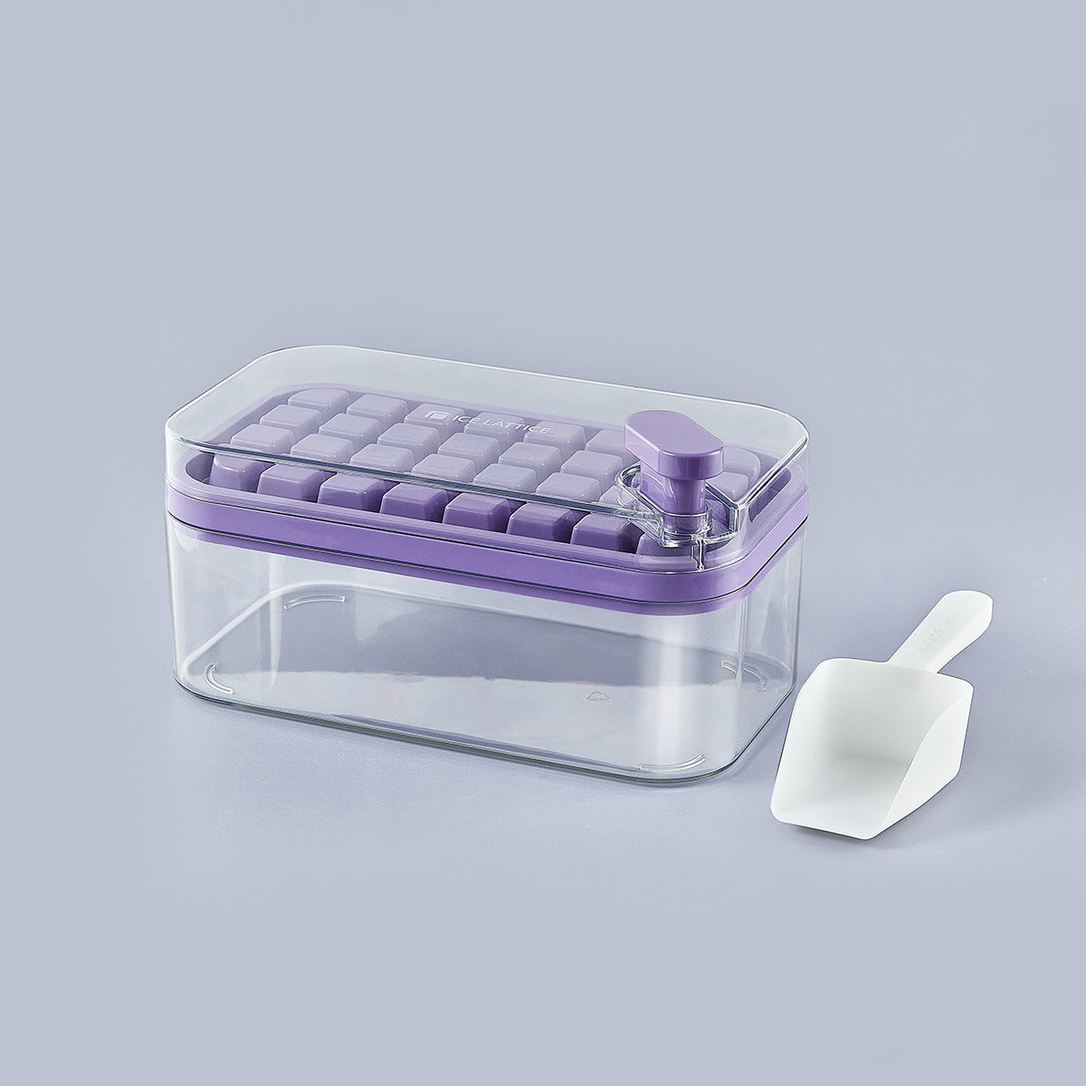 Practical silicone ice cube tray with 32 compartments