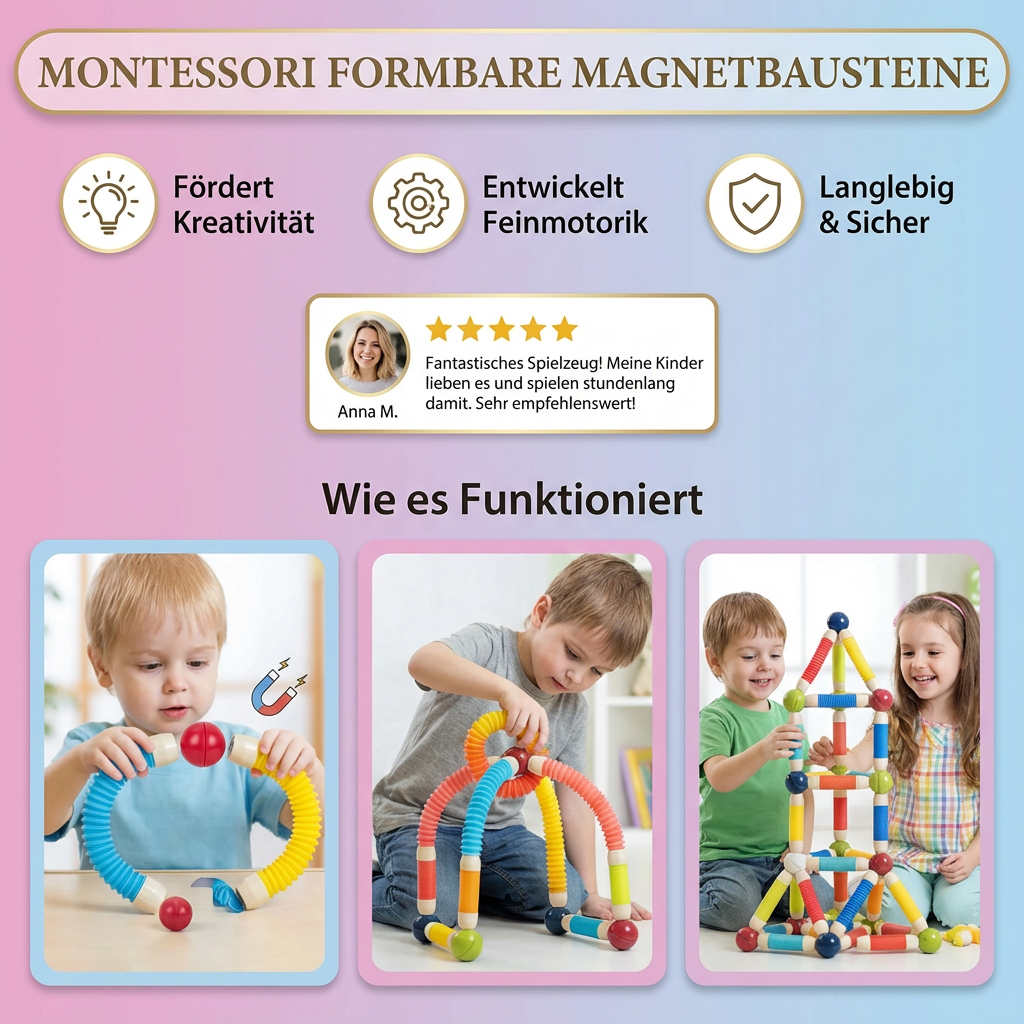 Moldable Montessori-Style Magnetic Stones