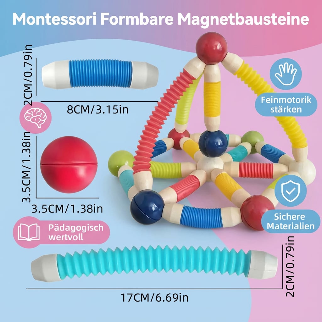 Moldable Montessori-Style Magnetic Stones