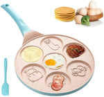 Happy Breakfast Pan for Kids - Fun Shapes for Pancakes and Eggs