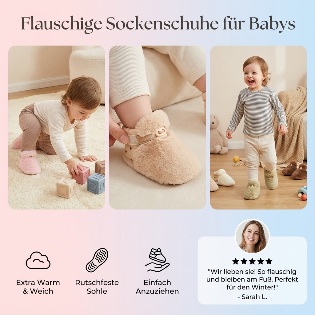Baby socks with velvety material - Fluffy slippers