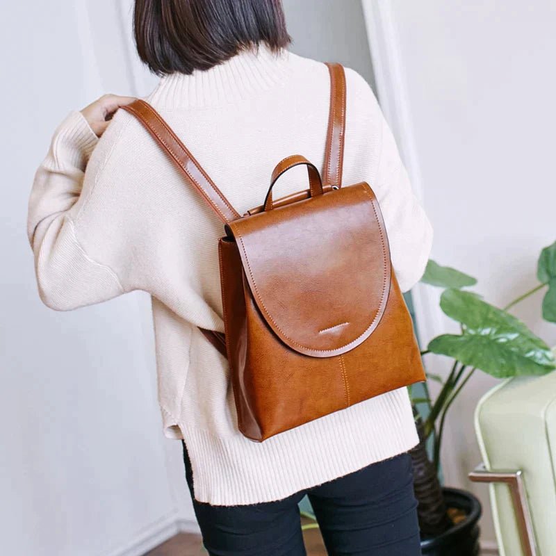 Eleganter Damen-Rucksack aus Leder mit großzügigem Stauraum