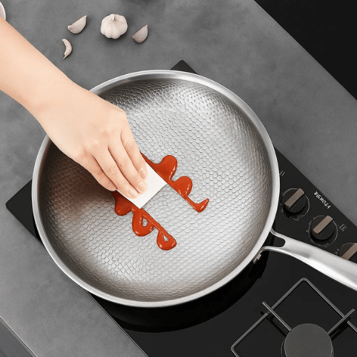 High-quality titanium frying pan for all hob types