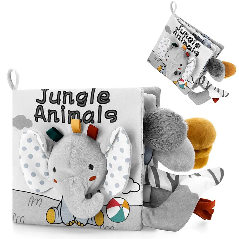 Plush sensory activity book for children