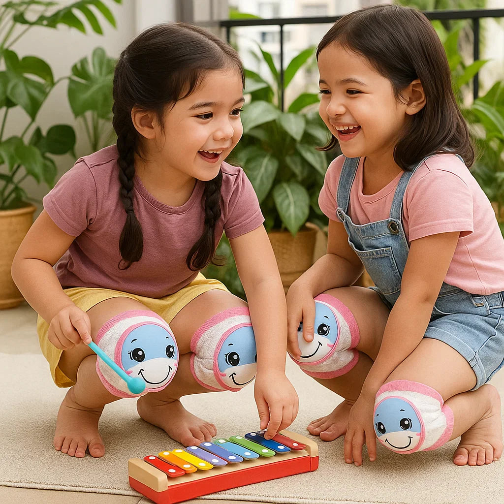 Comfortable knee pads for toddlers in a cute design