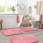 3-Piece Memory Foam Bath Mat Set – Non-slip, Absorbent, Washable