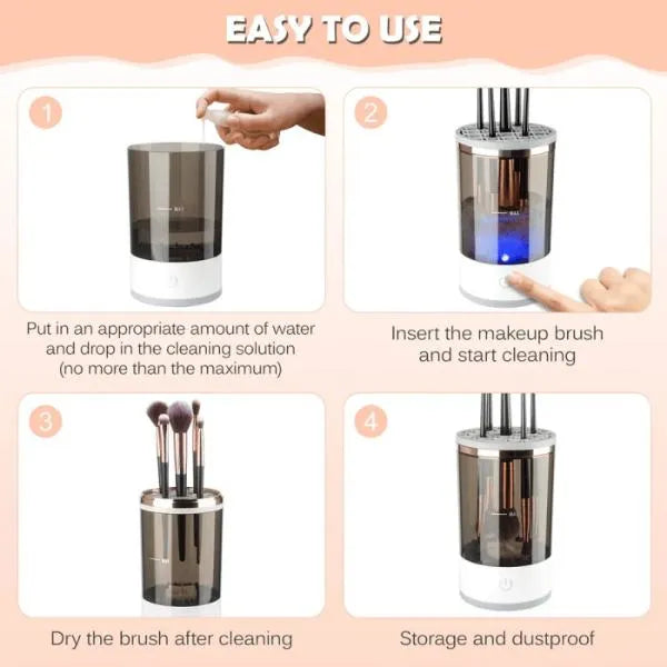 Electric Brush Cleaner for Flawless Makeup Brushes