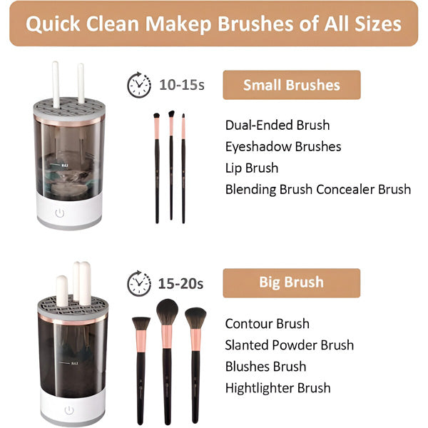 Electric Brush Cleaner for Flawless Makeup Brushes