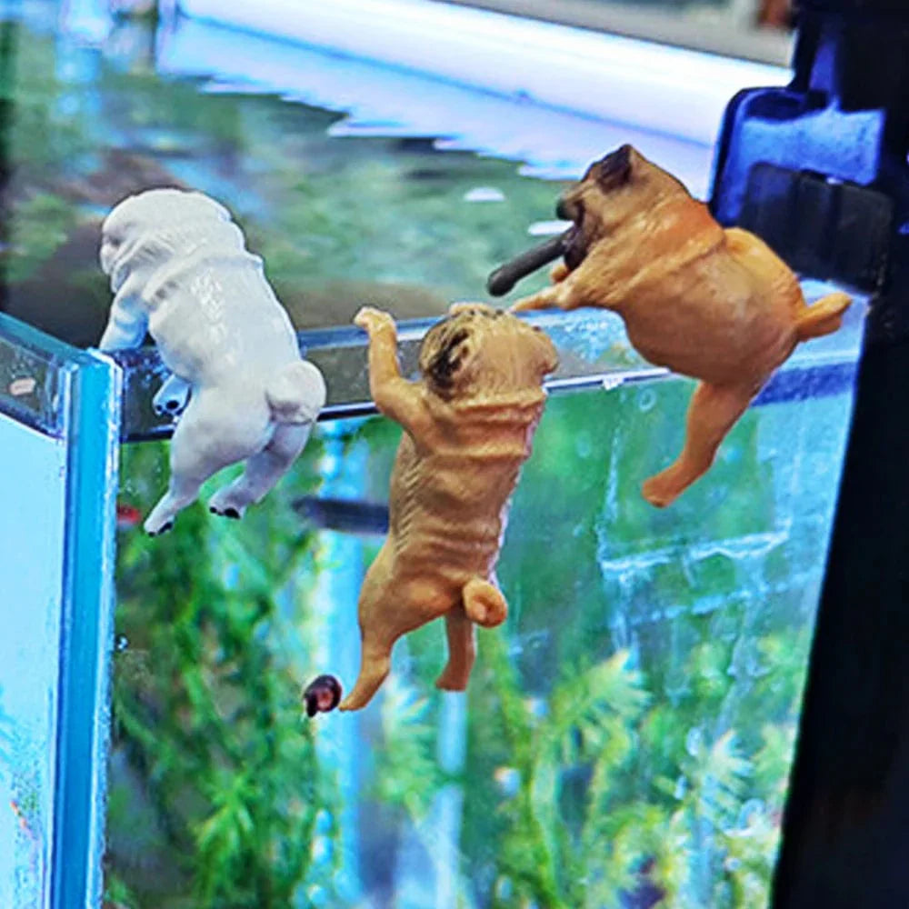 Mini Hund Figurine für Aquarium Dekoration – 1-3 Stück
