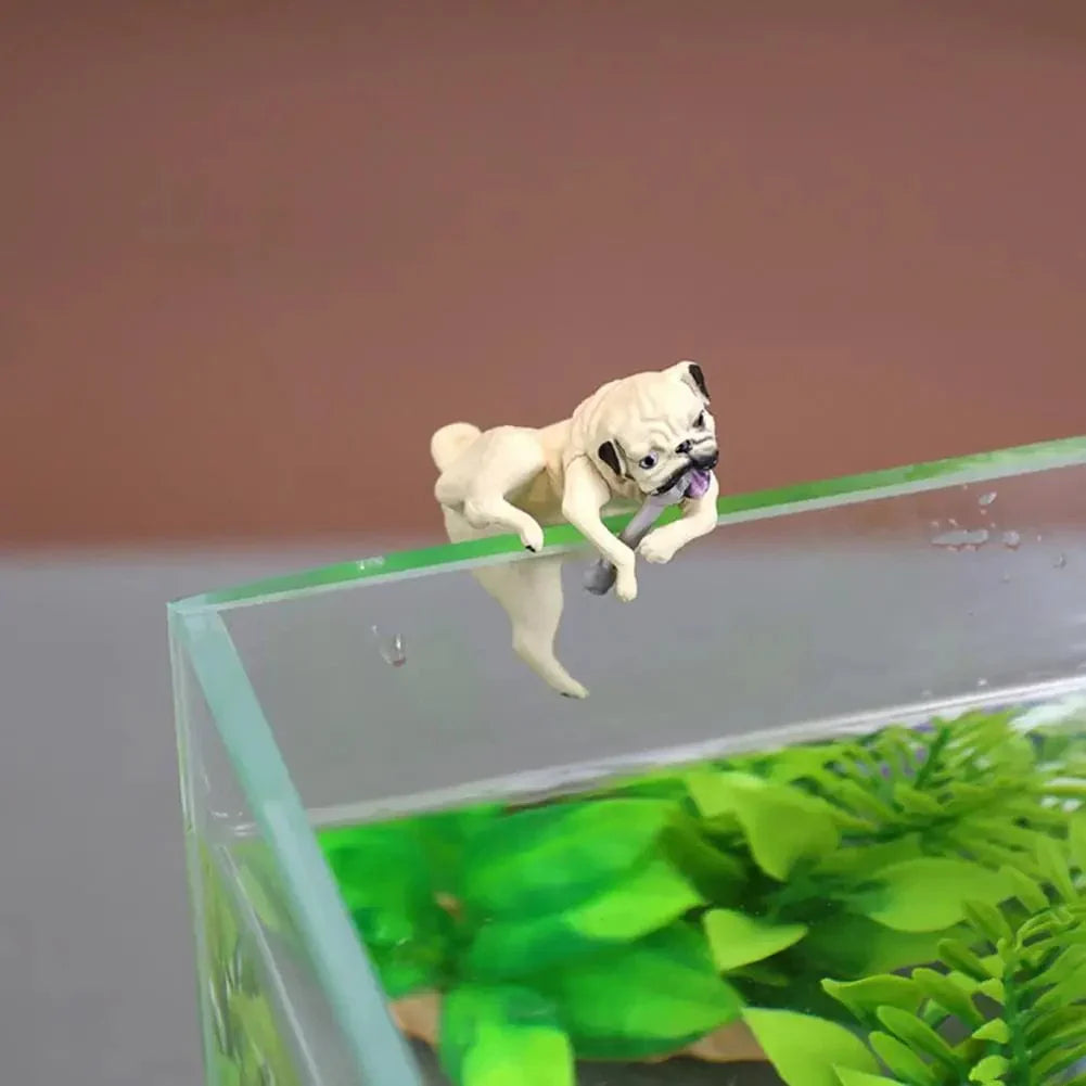 Mini Hund Figurine für Aquarium Dekoration – 1-3 Stück