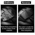 Wetterfester LED-Regenschirm mit reflektierenden Details und umgekehrtem Design