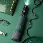 Wetterfester LED-Regenschirm mit reflektierenden Details und umgekehrtem Design