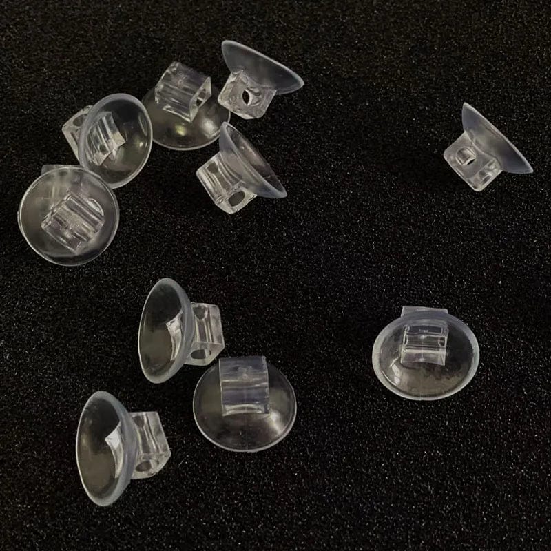 10-piece set of black suction cups for attaching air hoses in the aquarium