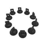 10-piece set of black suction cups for attaching air hoses in the aquarium
