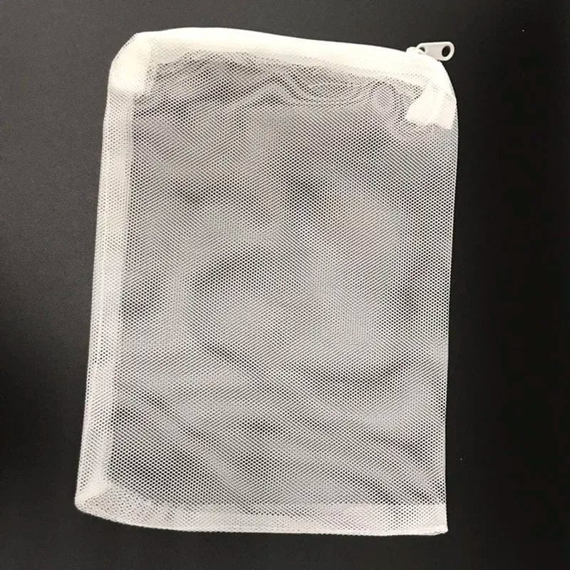 10 Pcs Mesh Filter Media Bags for Pond and Aquarium - Bio Ball Carbon Ammonia Isolation, White Black